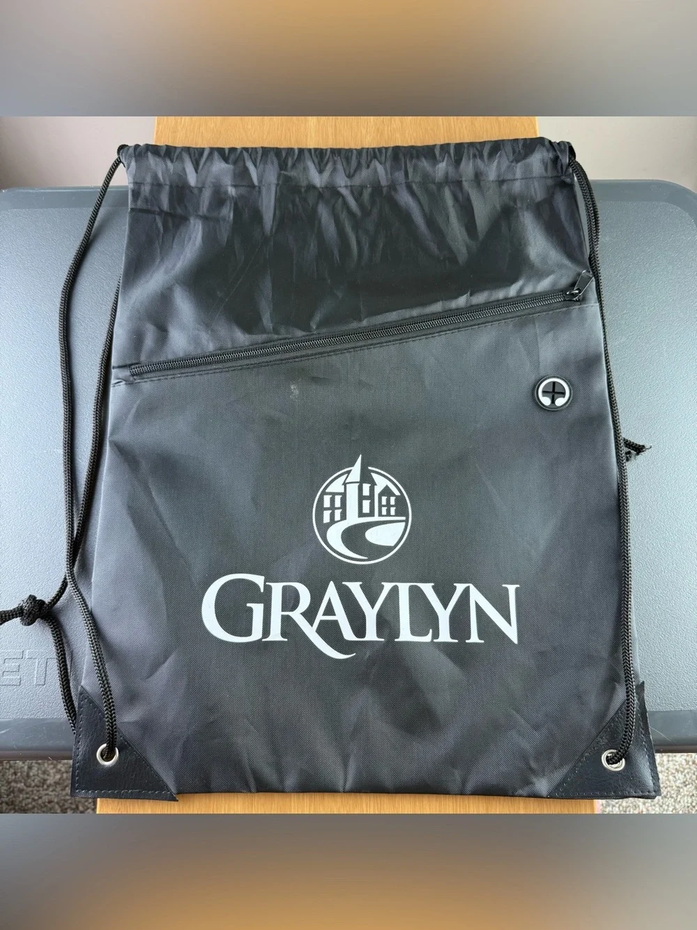 The Graylyn Estate Winston-Salem NC Wake Forest Bowman Gray Hotel Drawstring Bag